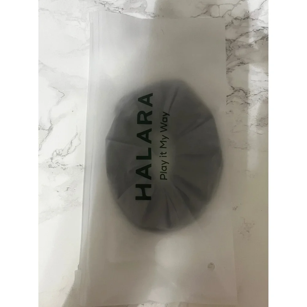 Halara Scrunchie Women OS Gray New Athletic Logo Hair Accessory